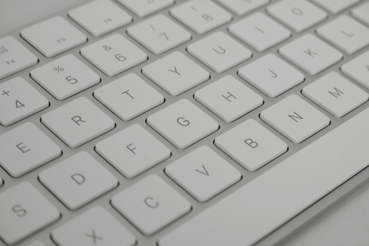 Afbeelding van een wit Apple toetsenbord