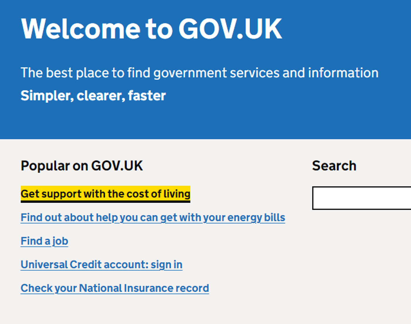 screenshot van gov.uk met element in toetsenbord focus
